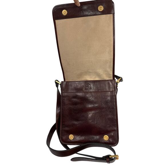 Time Resistance, On The Road Small Leather Messenger Bag, Brown, Leather - Picture 4 of 15